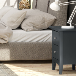 Como 2 Drawer Midnight Blue Petite Bedside Table - Wilko - thumbnail 6
