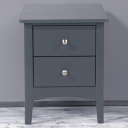 Como 2 Drawer Midnight Blue Petite Bedside Table - Wilko