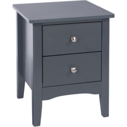 Como 2 Drawer Midnight Blue Petite Bedside Table - Wilko - thumbnail 4