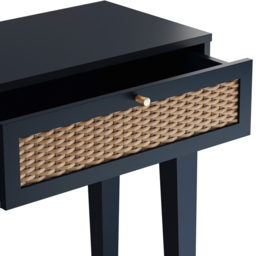 Bordeaux 2 Drawer Blue Rattan Dressing Table - LPD Home - Wilko - thumbnail 6
