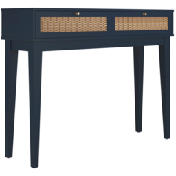 Bordeaux 2 Drawer Blue Rattan Dressing Table - LPD Home - Wilko - thumbnail 4