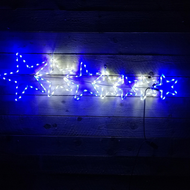 Samuel Alexander 7 Star Silhouette LED Rope Light Christmas Decoration 120cm - Size: 20 x 120 x 20cm - White - Wilko - image 1