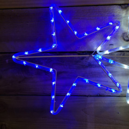 Samuel Alexander 7 Star Silhouette LED Rope Light Christmas Decoration 120cm - Size: 20 x 120 x 20cm - White - Wilko - thumbnail 4