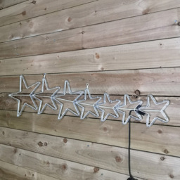 Samuel Alexander 7 Star Silhouette LED Rope Light Christmas Decoration 120cm - Size: 20 x 120 x 20cm - White - Wilko - thumbnail 6