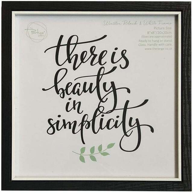 The Port Co Gallery Winston Black and White Frame 8 x 8 inch - Multi - The Port. Co Gallery - Wilko - image 1