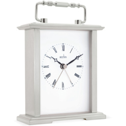 Acctim Gainsborough Silver Colour Carriage Clock - Size: 5.2 x 12.3 x 14.5cm - Wilko - thumbnail 4