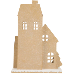 Frosted Gingerbread House Standing DecorationNatural - Candy Cane Lane - Wilko - thumbnail 4