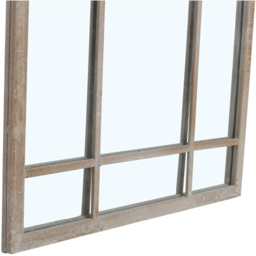 Living and Home Brown Arched Metal Window Mirror 48 x 82.5cm - Size: 82 x 48cm - Grey - Wilko - thumbnail 6