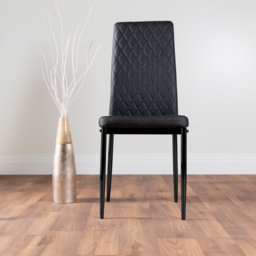 Furniturebox Arona Valera 6 Seater Round Dining Set Black - Wilko - thumbnail 4