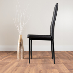Furniturebox Arona Valera 6 Seater Round Dining Set Black - Wilko - thumbnail 5