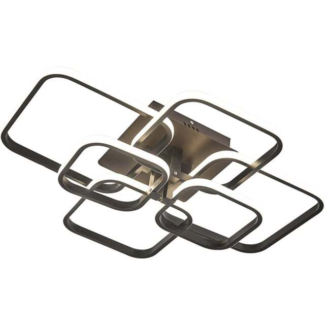 Living and Home Black 6 Head LED Ceiling Light - Size: 16 x 73 x 58cm - Wilko - image 1
