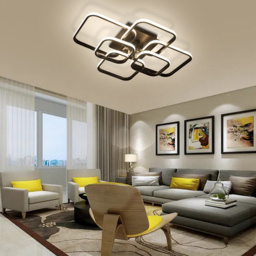 Living and Home Black 6 Head LED Ceiling Light - Size: 16 x 73 x 58cm - Wilko - thumbnail 7
