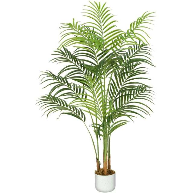 Palm Tree Indoor Artificial Plant 120cm - Size: 120 x 30 x 30cm - Green - MCC - Wilko - image 1