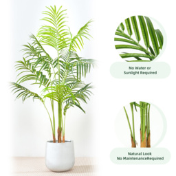Palm Tree Indoor Artificial Plant 120cm - Size: 120 x 30 x 30cm - Green - MCC - Wilko - thumbnail 5