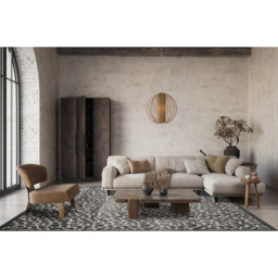 Mayfair Living Room Area Rug Metallic Sheen Contemporary Modern Leopard Design - Black 160cm x 230cm - Size: 230 x 160 x 0.7cm - Desire Rugs - Wilko - thumbnail 6