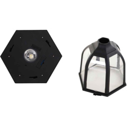 Outsunny 1.77m Black LED Solar Powered Lamp Post - Size: 26.5 x 26.5 x 177cm - Wilko - thumbnail 4
