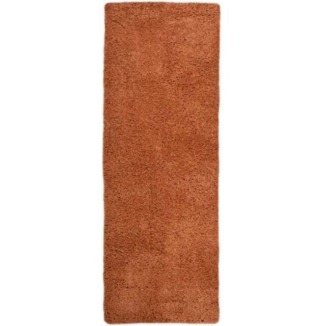 Homemaker Terracotta Snug Plain Shaggy Rug 60 x 200cm - Orange - Wilko - image 1