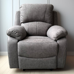 Milano Charcoal Grey Fabric Manual Recliner Chair - Size: Single - Wilko - thumbnail 1
