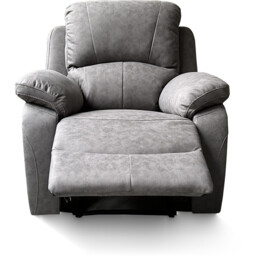 Milano Charcoal Grey Fabric Manual Recliner Chair - Size: Single - Wilko - thumbnail 5
