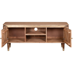 Brooklyn Wilton 2 Door 2 Shelf Acacia Wood TV unit - Brown - Wilko - thumbnail 5