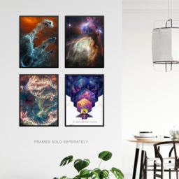 Artery8 NASA James Webb Space Telescope Pillars Creation Wall Art Print 30 x 41cm 4 Pack - Size: 40.5 x 30.5 x 0.3cm - Multi - Wilko - thumbnail 4