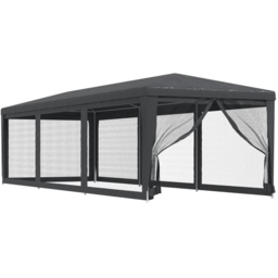 vidaXL 3 x 9m Anthracite Foldable Party Tent with 8 Mesh Sidewalls - Grey - Wilko - thumbnail 3