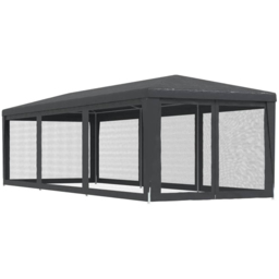 vidaXL 3 x 9m Anthracite Foldable Party Tent with 8 Mesh Sidewalls - Grey - Wilko - thumbnail 6