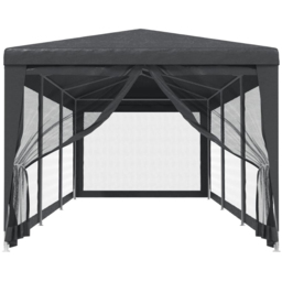 vidaXL 3 x 9m Anthracite Foldable Party Tent with 8 Mesh Sidewalls - Grey - Wilko - thumbnail 4