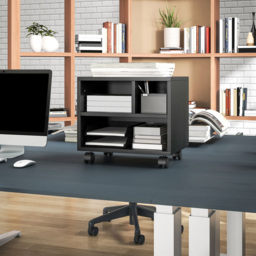 HOMCOM 3 Shelf Black Printer Stand - Size: 36 x 30 x 40cm - Wilko - thumbnail 5