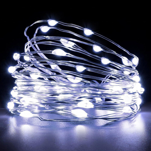 Shatchi 20 Cool White LED Silver Copper Wire Christmas String Light 2m 2 Pack - Size: 6 x 1.5 x 2cm - Wilko - image 1
