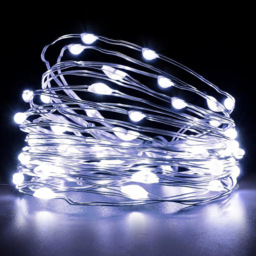 Shatchi 20 Cool White LED Silver Copper Wire Christmas String Light 2m 2 Pack - Size: 6 x 1.5 x 2cm - Wilko - thumbnail 1
