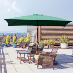Outsunny Green Crank and Tilt Parasol 3 x 2m - Size: 3m - Wilko - thumbnail 3