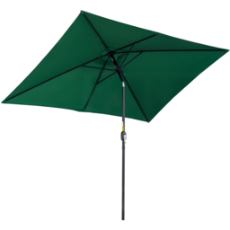 Outsunny Green Crank and Tilt Parasol 3 x 2m - Size: 3m - Wilko