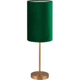 Lighting Collection Dark Gold Table Lamp with Deep Green Velvet Shade - Size: 45.2 x 15 x 15cm - Wilko - thumbnail 4