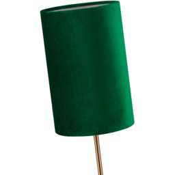 Lighting Collection Dark Gold Table Lamp with Deep Green Velvet Shade - Size: 45.2 x 15 x 15cm - Wilko - thumbnail 5