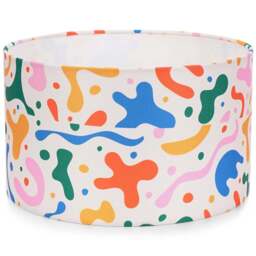 ValueLights Abbie Small Drum Shade - Size: 15 x 25 x 25cm - Multi - Wilko