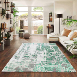 Desire Rugs Styra Aqua Grunge Abstract Area Rug 160 x 230cm - Wilko - thumbnail 3