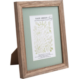 Sage Green Mounted Wooden Photo Frame Green 6 x 4in - The Port. Co Gallery - Wilko - thumbnail 3