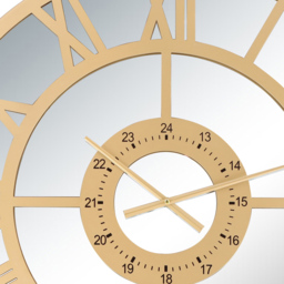 Charles Bentley Coniston Gold Mirrored Round Skeleton Indoor and Outdoor Wall Clock 80cm - Size: 80 x 5 x 80cm - Bronze - Wilko - thumbnail 7
