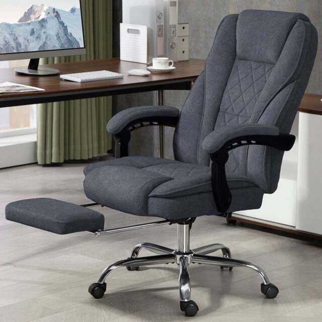 Vinsetto Dark Grey Heated Reclining Massage Office Chair - Size: 119 x 67 x 72cm - Wilko - image 1