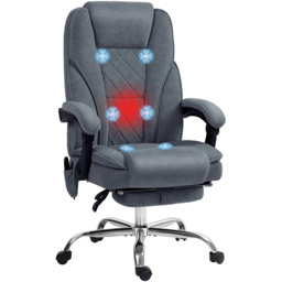 Vinsetto Dark Grey Heated Reclining Massage Office Chair - Size: 119 x 67 x 72cm - Wilko - thumbnail 3