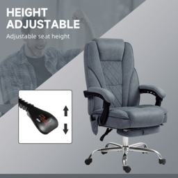 Vinsetto Dark Grey Heated Reclining Massage Office Chair - Size: 119 x 67 x 72cm - Wilko - thumbnail 6