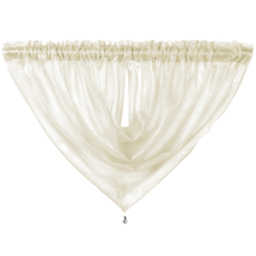Velosso Alessandria Cream Slot Top Swag Voile Panel Curtain 112 x 99cm - Wilko - thumbnail 3