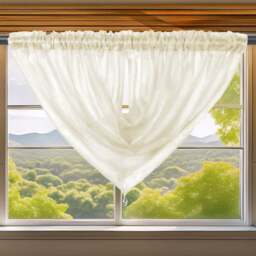 Velosso Alessandria Cream Slot Top Swag Voile Panel Curtain 112 x 99cm - Wilko - thumbnail 1