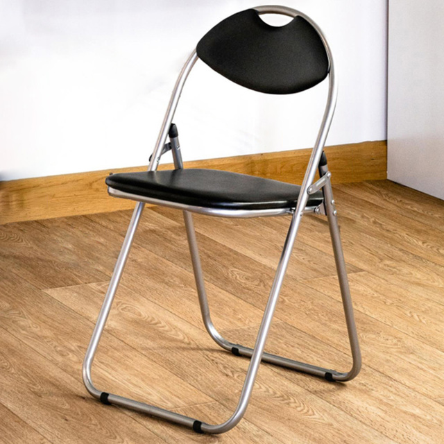 Harbour Housewares Set of 6 Black and Silver Foldable Padded Chair - Wilko - image 1
