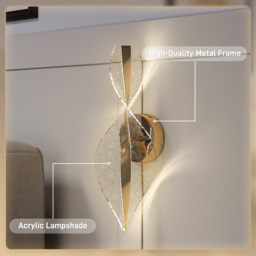 HOMCOM Gold Modern Spiral LED Wall Light 2 Pack - Size: 20 x 40 x 52cm - Wilko - thumbnail 7