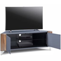 MDA Designs Corvus 2 Door Grey and Walnut TV Cabinet - Size: 45 x 120 x 47cm - Multi - Wilko - thumbnail 7