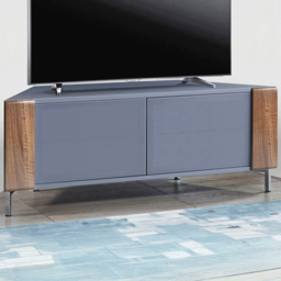 MDA Designs Corvus 2 Door Grey and Walnut TV Cabinet - Size: 45 x 120 x 47cm - Multi - Wilko - thumbnail 1