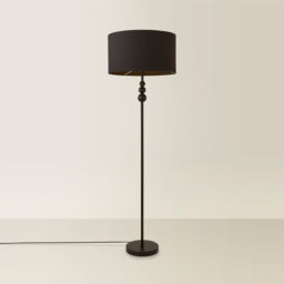 ValueLights Marissa Black Shade Black Ball LED Floor Lamp - Size: 145 x 45 x 45cm - Wilko - thumbnail 6