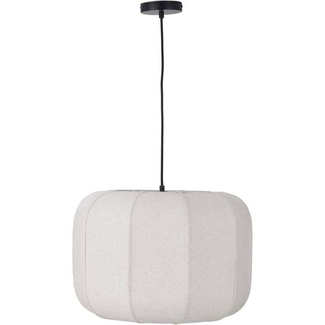 Pacific Lifestyle Oscar Costal Natural Linen Shade Black Structured Pendant Light - Size: 120 x 51 x 51cm - Cream - Wilko - image 1